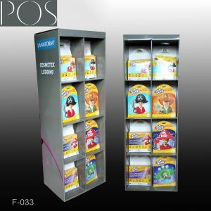 Buy cheap Advertising cardboard floor book display stand with grids product