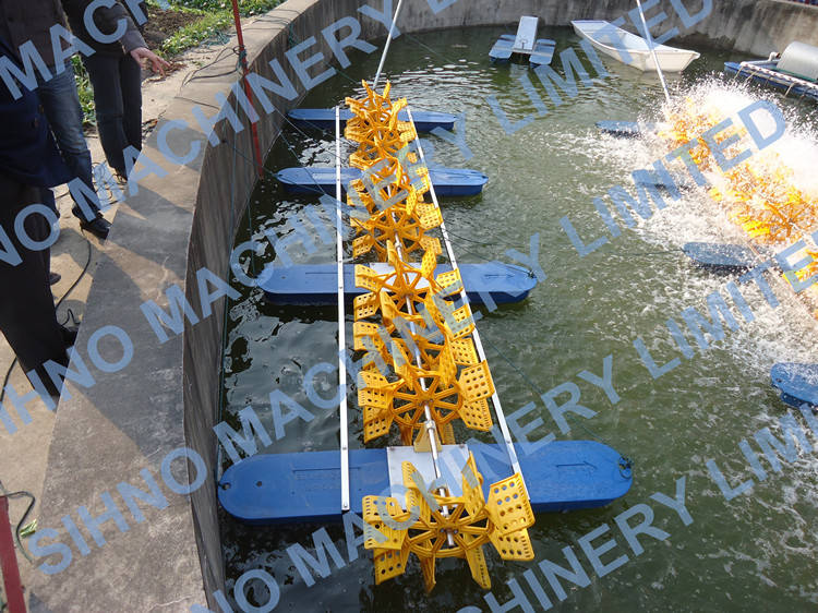 13 Impeller Dissolved Oxygen Transfer Machine,Long Arm Diesel Engine Paddle Wheel Aerator