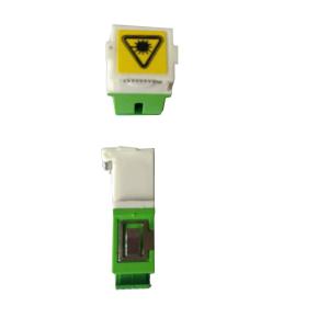 China Plastic Transparent Shutter Material Fiber Optic Adapter with In Flange on sale