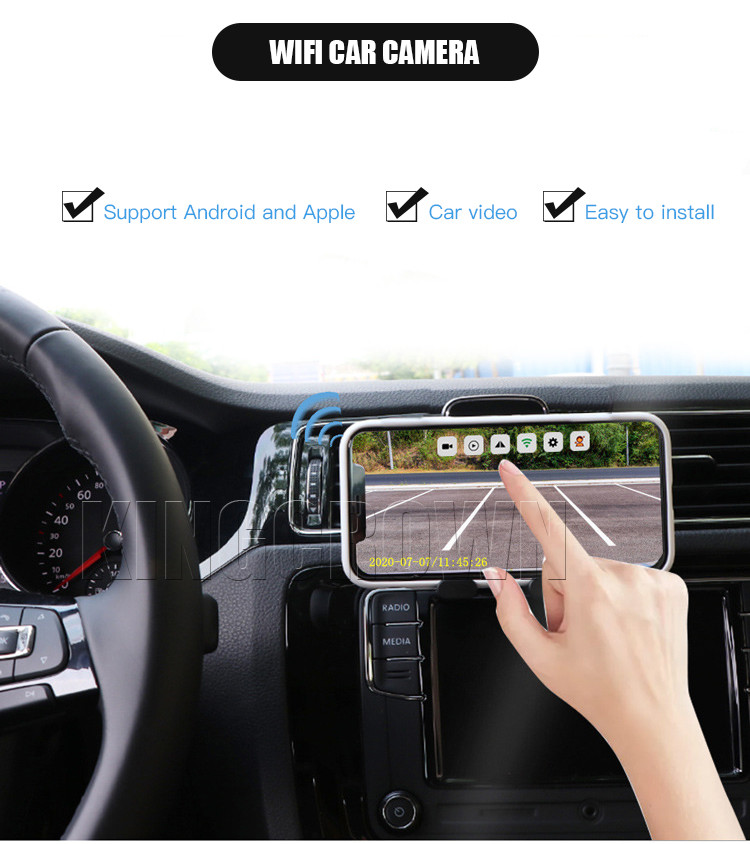 720P Backup Wireless Reverse Camera Rear View Wifi App Control