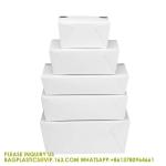 110 oz Paper Take Out Containers White Lunch Meal Food Boxes #1, Disposable