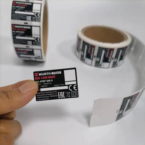 Quality Custom Adhesive PET Sticker Labels Permanent / Removable / Repositionable for sale