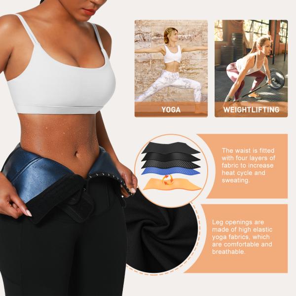 Plus Size Women's Neoprene Waist Trainer Leggings for Slimming HEXIN Compression 2022