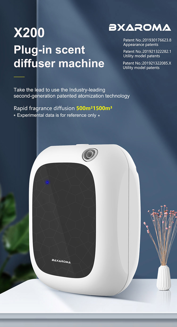 X200 Battery Operated Scent Diffuser 1500m3 Air Freshener Diffuser Electric