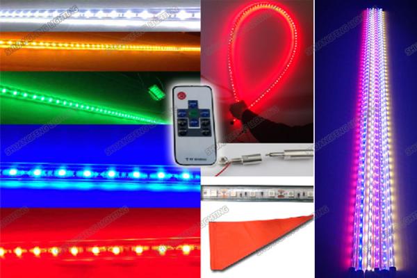 Quality Remote Control ATV LED Light Whips RGB Multicolor For UTV RZR Buggy SUV for sale