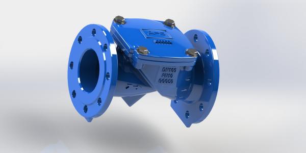Quality Epoxy coated 40 Degree Incline Angle check Valve With Nylon Reinforcement Disc for sale