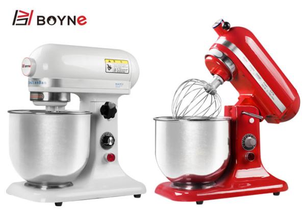 Quality 5/7L Milk /Egg /Food Mixer For Bakery With Three Hooker Stainless Steel have white and red color can be select for sale