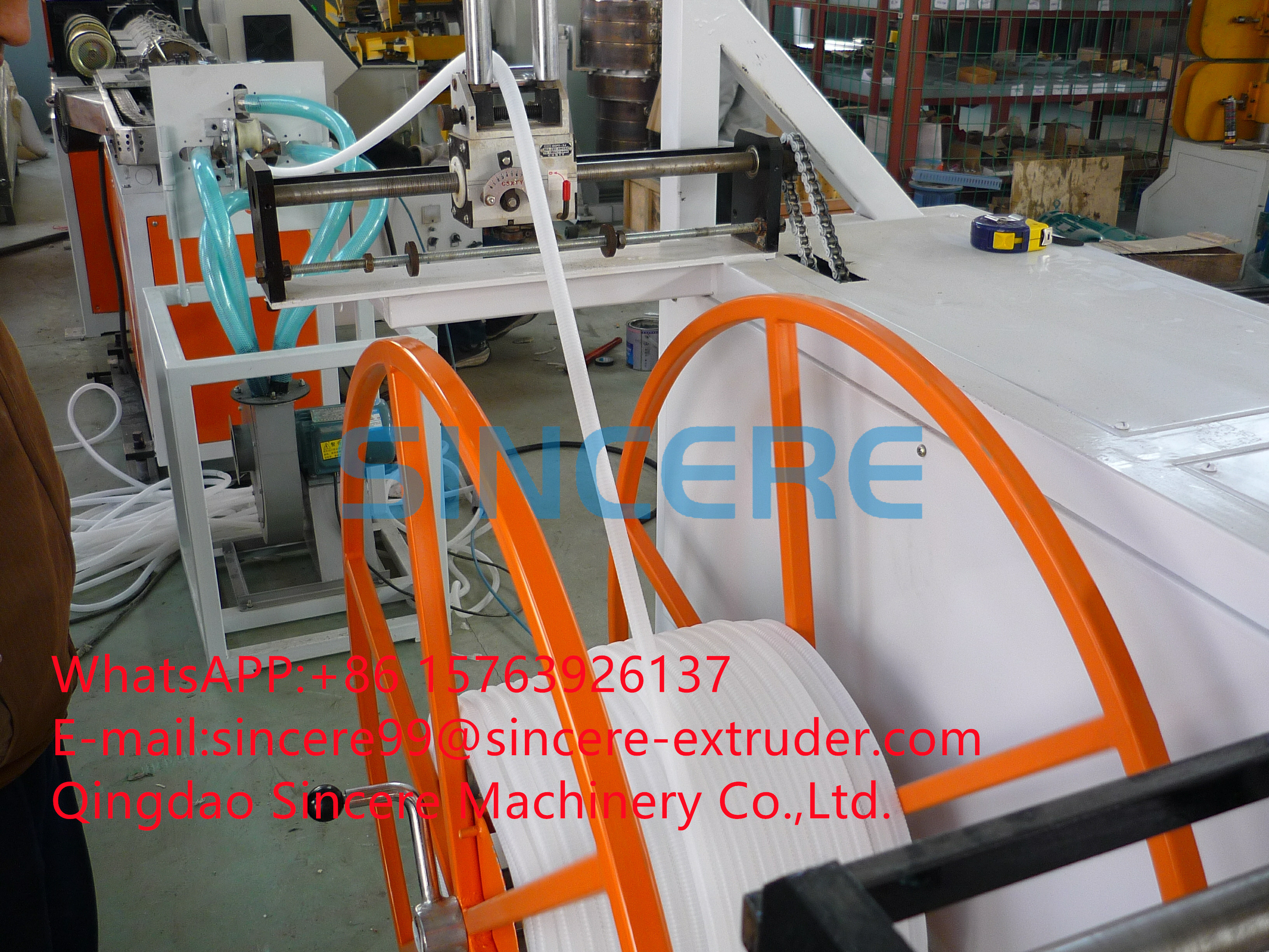 Single Screw Or Twin Screw Corrugated Pipe Extruder Machine With ABB Inverter
