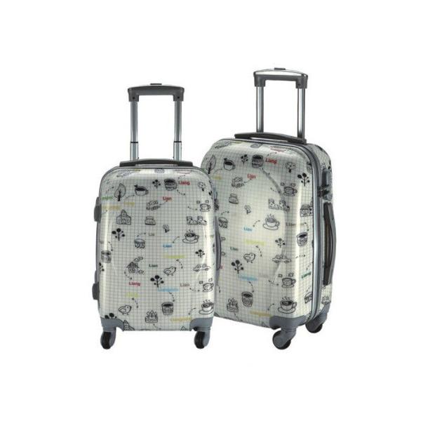 Quality TSA Lock 8x Mute Wheels 210d Floral Hardside Luggage for sale