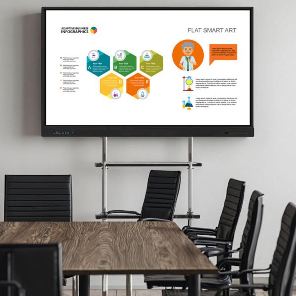 Multi-Touch Screen Stylus support 20 touch point Built-in Microphone With Screen Mirroring Interactive Whiteboard Android OS