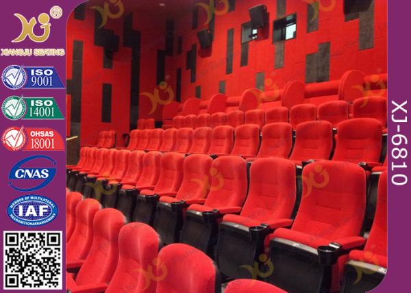 Quality Fabric Upholstered Folding Theater Seats Returning Seat By Gravity No Noise for sale