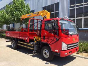 China 4 X 2 8 Tons / 3 Ton Truck Mounted Crane , 143kw Power Truck Loader Crane on sale