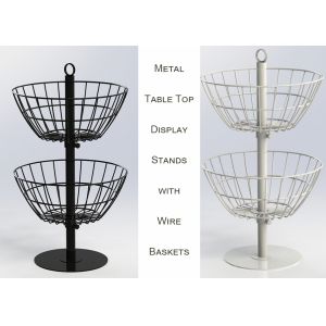 Buy cheap 2 Baskets Metal Table Top Display Stands product