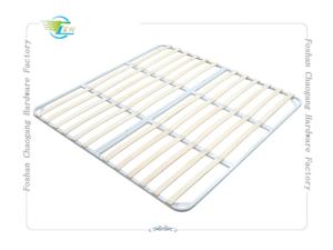 Space Saving Metal Bed Frame With Metal Base And Wooden Slats Foldable