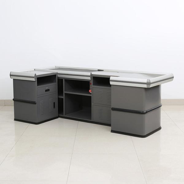 Efficient High Durability Supermarket Checkout Counter With Customizable Length