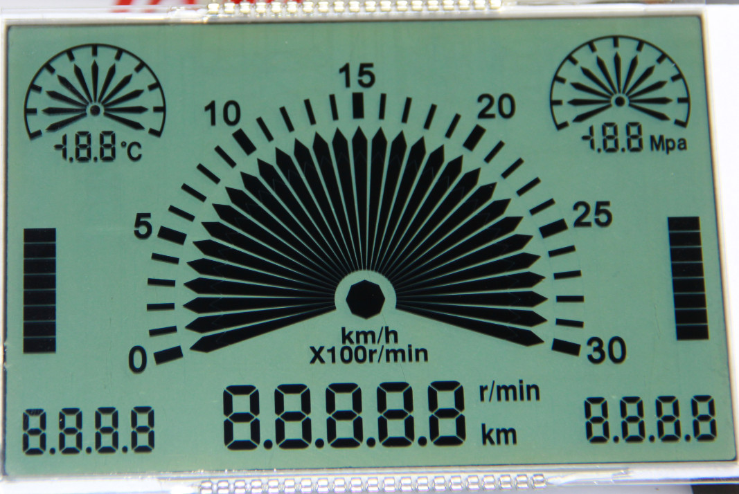 Customized PIN Connector Vehicle TN Segment LCD Module LCD Screen 7 Segment LCD Display