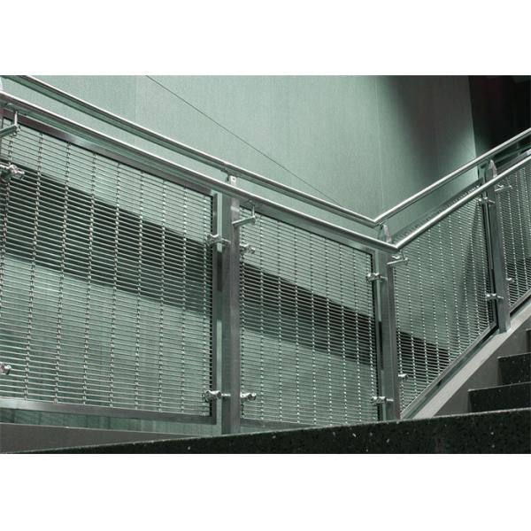 Flexible 316 Stainless Steel Decorative Wire Mesh Architectural For Stair Railing