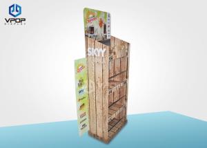China Bottled Drinks Cardboard Display Racks Four Shelves For Celebrations on sale