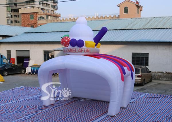 Quality Custom inflatable ice cream kiosk stand both tent with LED light cover for Advertising Activities for sale