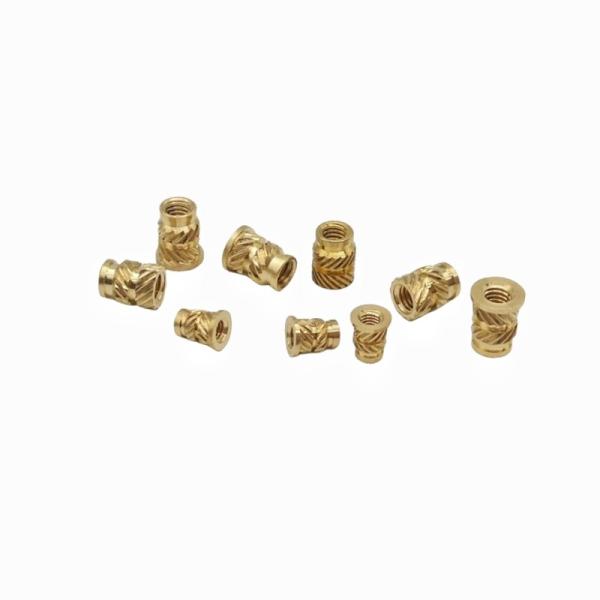 Crown Mark Processing Custom Through-Hole Knurled Copper Nut Double Twill Brass Nut