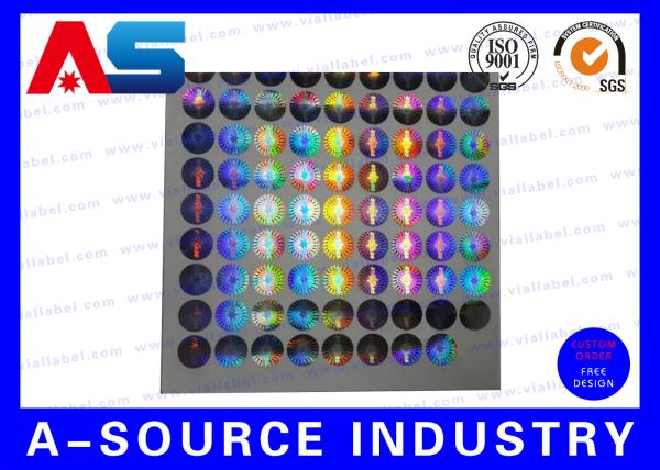 Quality Silver Security Custom Holographic Stickers Label Tamper Proof Seal Custom Design for sale