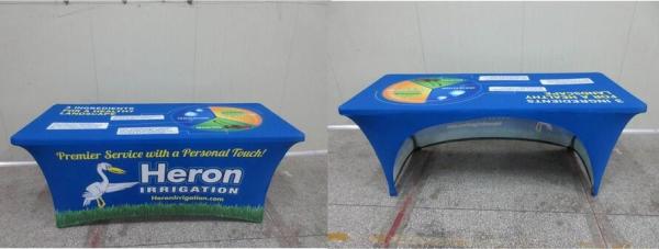 Quality Printed Advertising Flag Banners Stretch Fitted Table Cloths & Event Table Cloths for sale