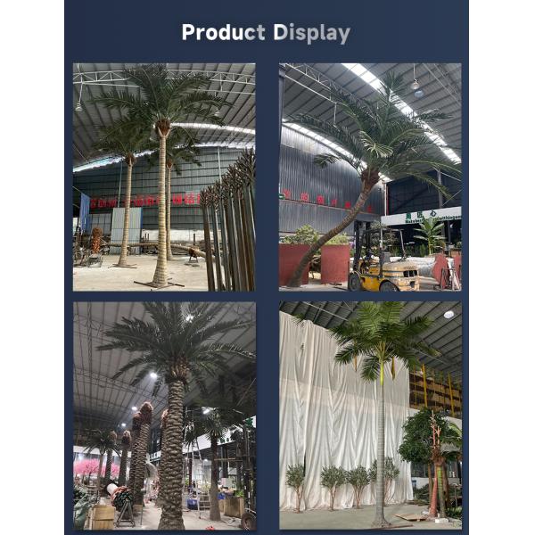 Haihong Artificial Palm Trees UV Resistant Large Fake Tropical Date Palm Tree Coconut Palm for Airport Outdoor Decoration