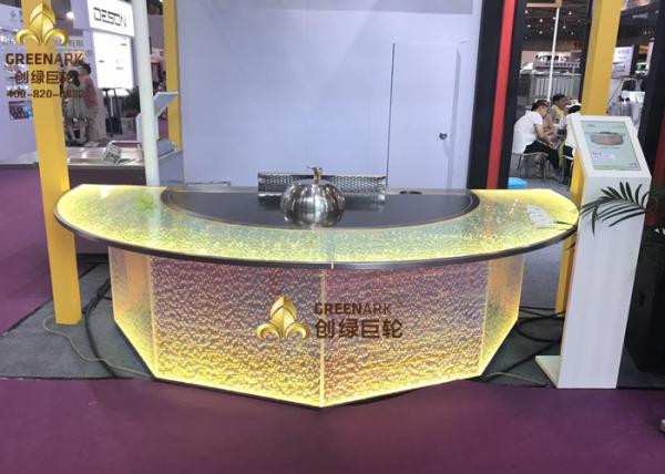 Quality Commercial Induction Semi - Circle Teppanyaki Table Grill With Purification System for sale