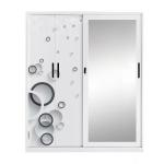 Kd Structure Lockable Sliding Door Metal Wardrobe Almirah With Mirror