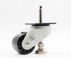 Buy cheap Automation Equipment 800kg 55MM Polyurethane Swivel Casters Retractable Leveling product