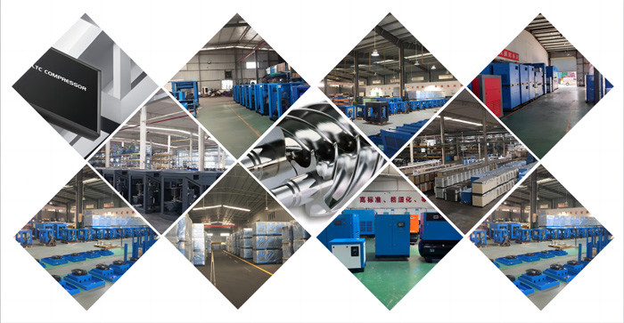 Fixed Speed Portable Rotary Air 15 Hp Screw Compressor Efficient Lose Noise