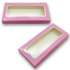 Varnish White Card Mink Eyelash Box Packaging With Window