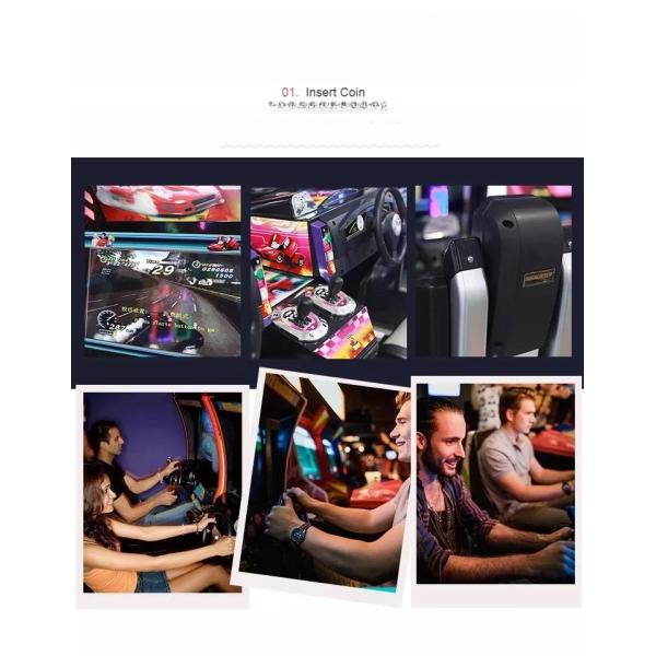 3D Car Racing Game Machine Electronic Enjoyable Professional With 32 Inch Display
