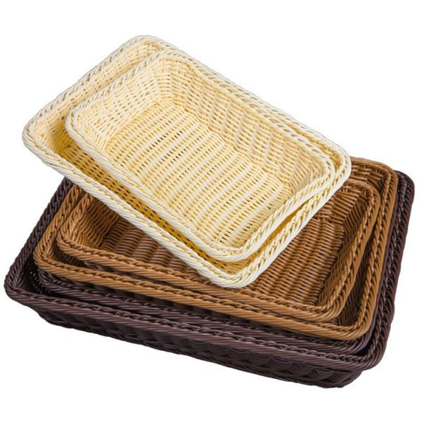 Quality Small Home Table Fruit Towels Woven Storage Basket 30x20x7CM for sale
