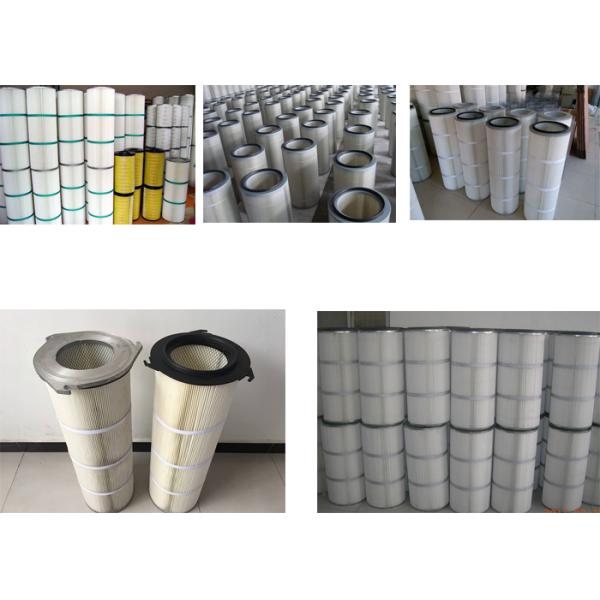 Anti High Temp Cartridge Dust Collector , Pleated Dust Collection Cartridges