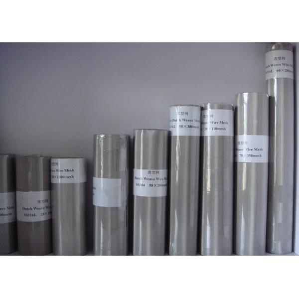T304 / T316 Plain Dutch Weave Mesh 20x250 Mesh 100 Micron Filter Cloth