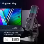 98dB SNR Laptop USB Desktop Microphone With Mute Button