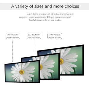 China Projection 3D Fixed Frame Screen Aluminum Material Coated Easy Cleaning on sale