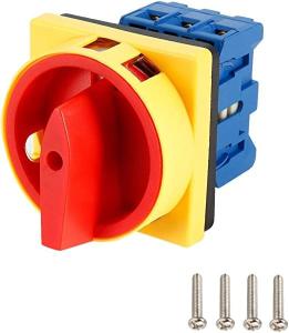 2 Position DC Rotary Isolator 6 Terminals Universal Rotary Cam Selector Switch 660V 25A 16A