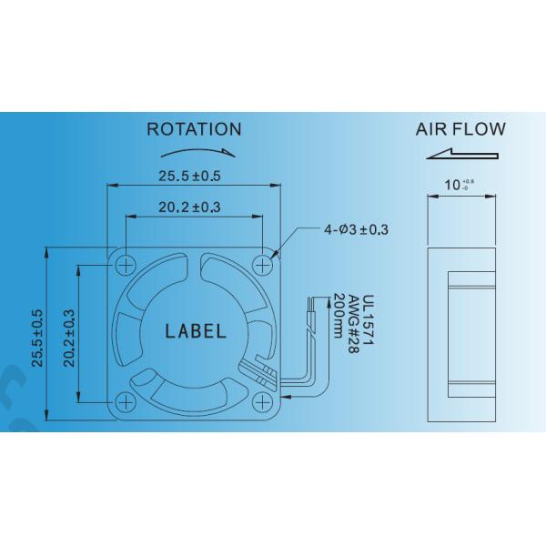 Topfan Mini Waterproof 12V DC Axial Flow Fan Motor Cooling 15000RMP For Laptop