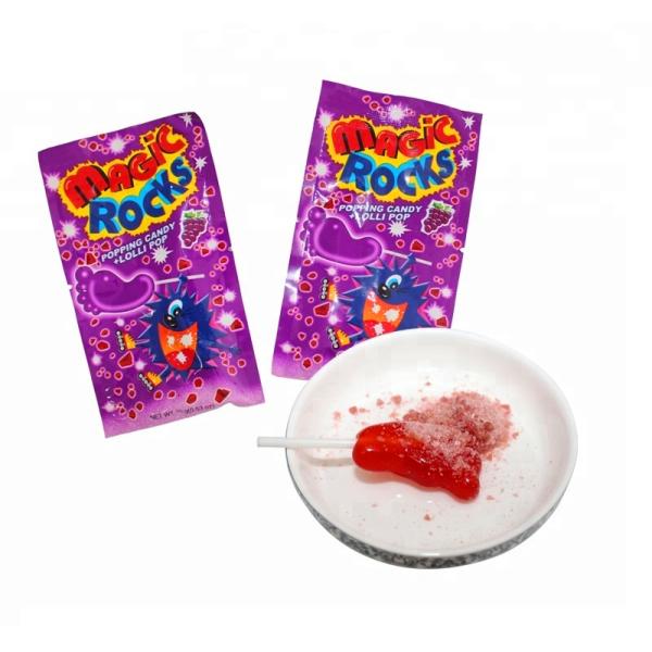 Kindergarten Lollipop Popping Candy Fruit Flavor Halal Product Brush Shape