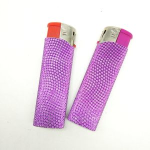 Refillable Butane Gas Lighter With Pink Diamond Customization