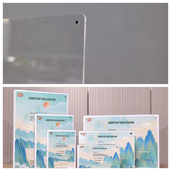 Quality Chinese Factory Strong Magentic A4 T Shape Acrylic Sign Holder for Table Standing for sale