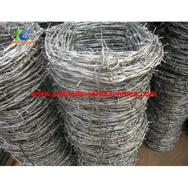 Security Double Strand Barbed Wire Making Machine 3 Inch Space 1.2T