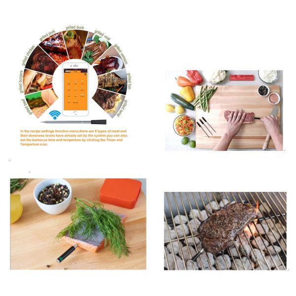 SH253D Wireless Probe Thermometer Digital Food Thermometer Bluetooth Transmitting