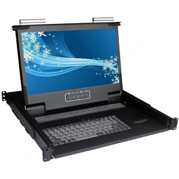 1920 X 1080 Rackmount LCD KVM Drawer AC100 - 240V Adjustable Slide 480*530*44mm
