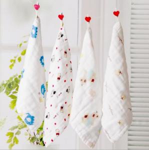 China Washing gauze baby handkerchief medical gauze baby saliva towel 100% cotton 6 layer baby towel on sale