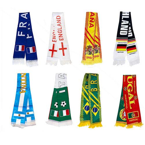 Quality 100% Polyester National Soccer Scarf Custom Apparel Accessories for sale