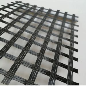 Bidirectional Bitumen Geotextile Geogrid Polyester Reinforcement 800kN
