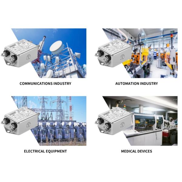 DEA4 Single Phase AC Power Supply EMI Filter 220VAC 3A/6A/10A/20A Good Suppression Effect